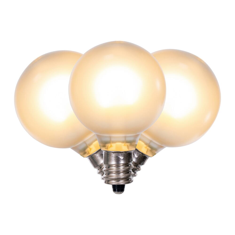 Vickerman G40 Transparent Frosted U-Shaped Filament Warm White Bulb, E12 Base, .6 Watts, 25 Pcs Assorted/Bag. - Cheap-Us