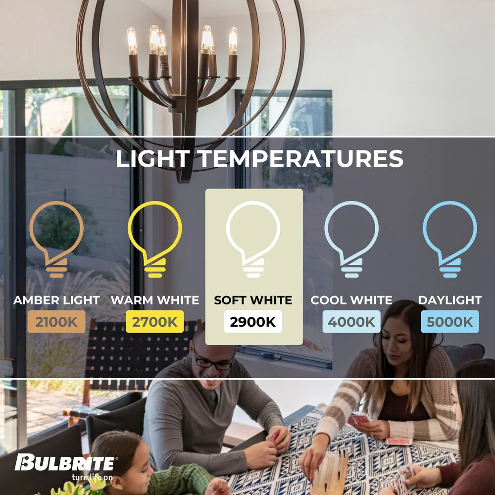 BULBRITE HALOGEN T4 MINI-CANDELABRA SCREW (E11) 50W DIMMABLE LIGHT BULB 2900K/SOFT WHITE 5PK (610052) - Cheap-Us