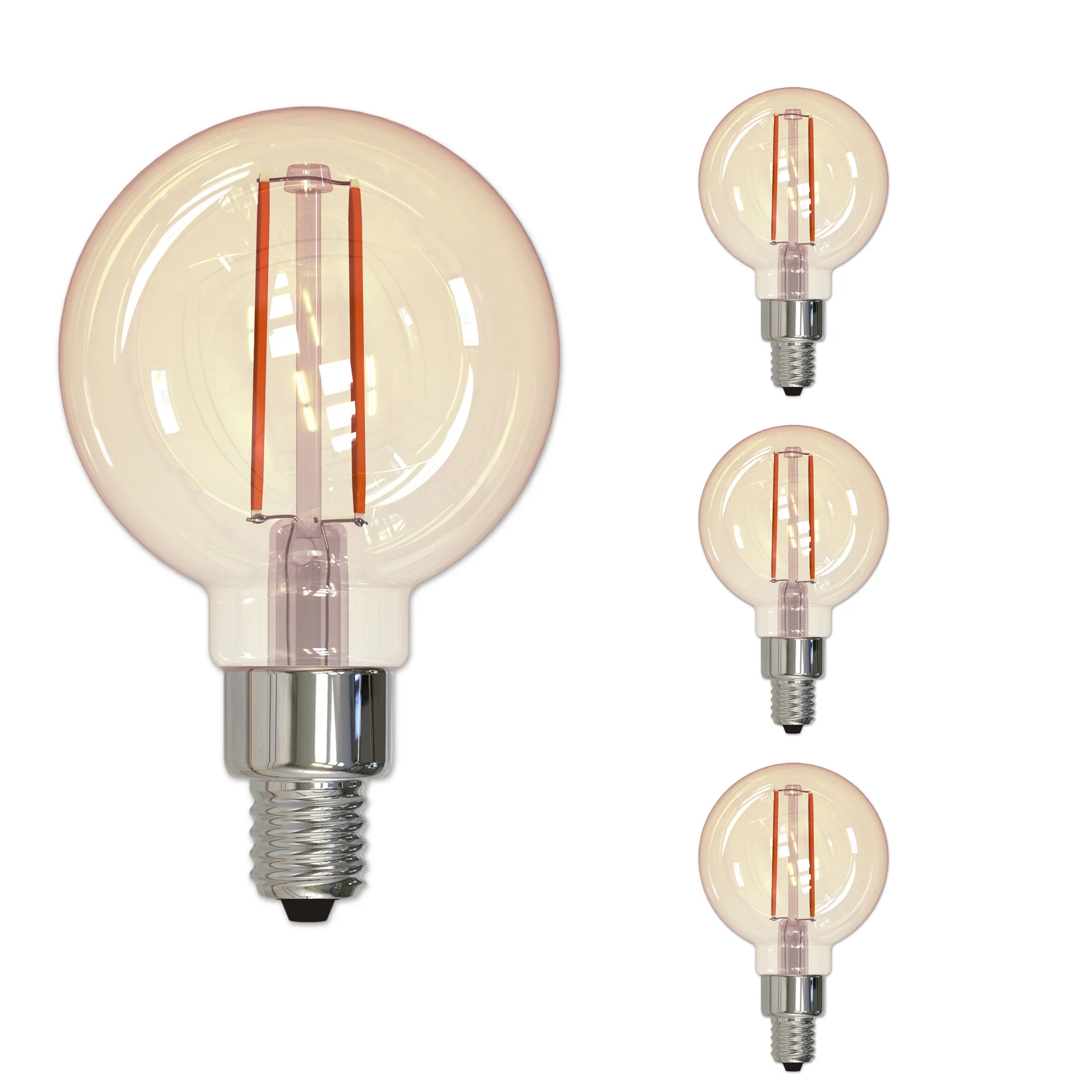 BULBRITE 2.5W LED G16 2100K FILAMENT NOSTALGIC E12 FULLY COMPATIBLE DIMMING-4PK - Cheap-Us