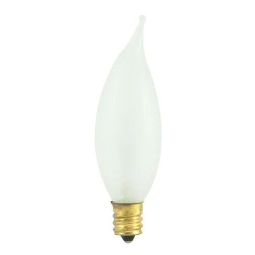 BULBRITE INCANDESCENT CA8 CANDELABRA SCREW (E12) 25W DIMMABLE LIGHT BULB 2700K/WARM WHITE 50PK (404125) - Cheap-Us