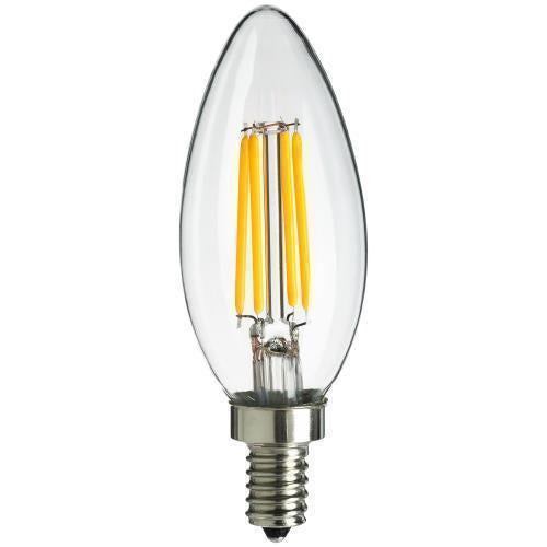 Sunlite LED Vintage Chandelier 4W (40W Equivalent) Light Bulb Candelabra (E12) Base, Warm White - Cheap-Us