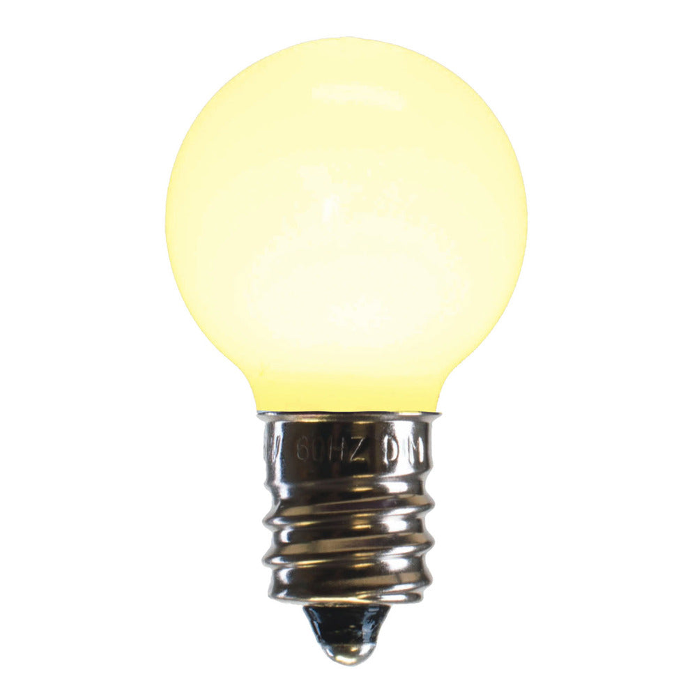 Vickerman G30 Warm White Ceramic LED Nickel Base Bulb E12 120V  .6Watts 25 Bulbs per Pack. - Cheap-Us