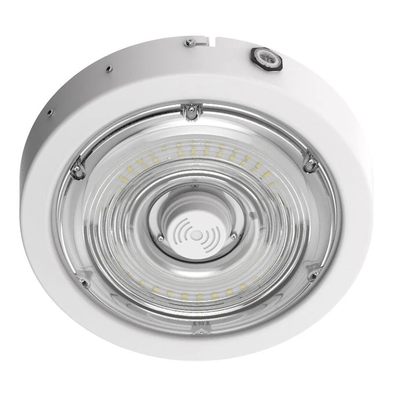 Westgate Builder Series Indoor Round Canopy Light Selectable 30/40/50W 30/40/50K Sensor Ready With Em, Wh, Outdoor Lighting, 30W/40W/50W, 135 Lumens/W, 30K/40K/50K, White Finish, 0-10V - Cheap-Us
