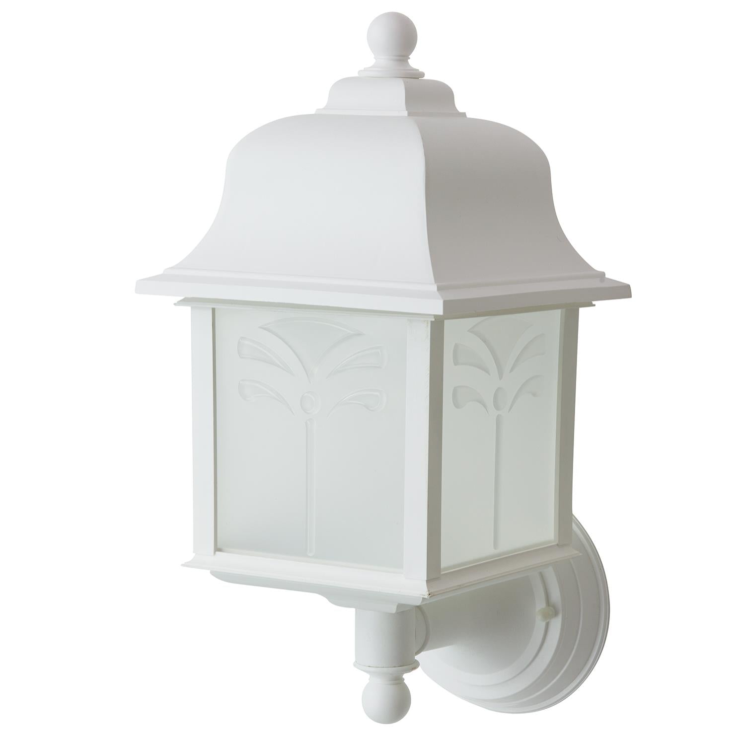 Sunlite Decorative Outdoor Energy Saving Orchid Up Fixture, White Finish, Frosted Lens - Cheap-Us