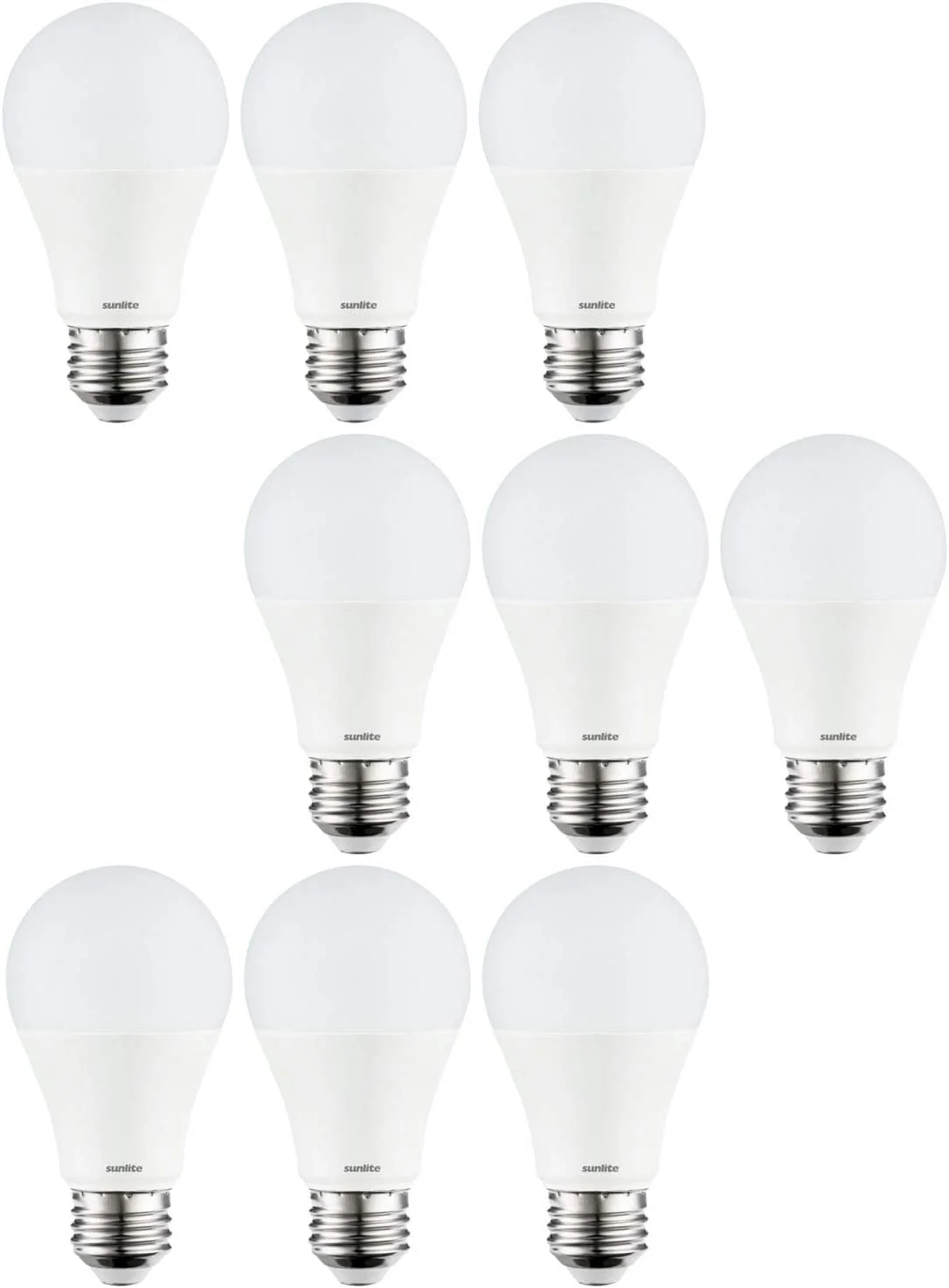 Sunlite 80688-SU LED A19 Light Bulbs, 9 Watts (60W Equivalent), Medium Base (E26), Non-Dimmable, Frost, UL Listed, 40K - Cool White 9 Pack - Cheap-Us