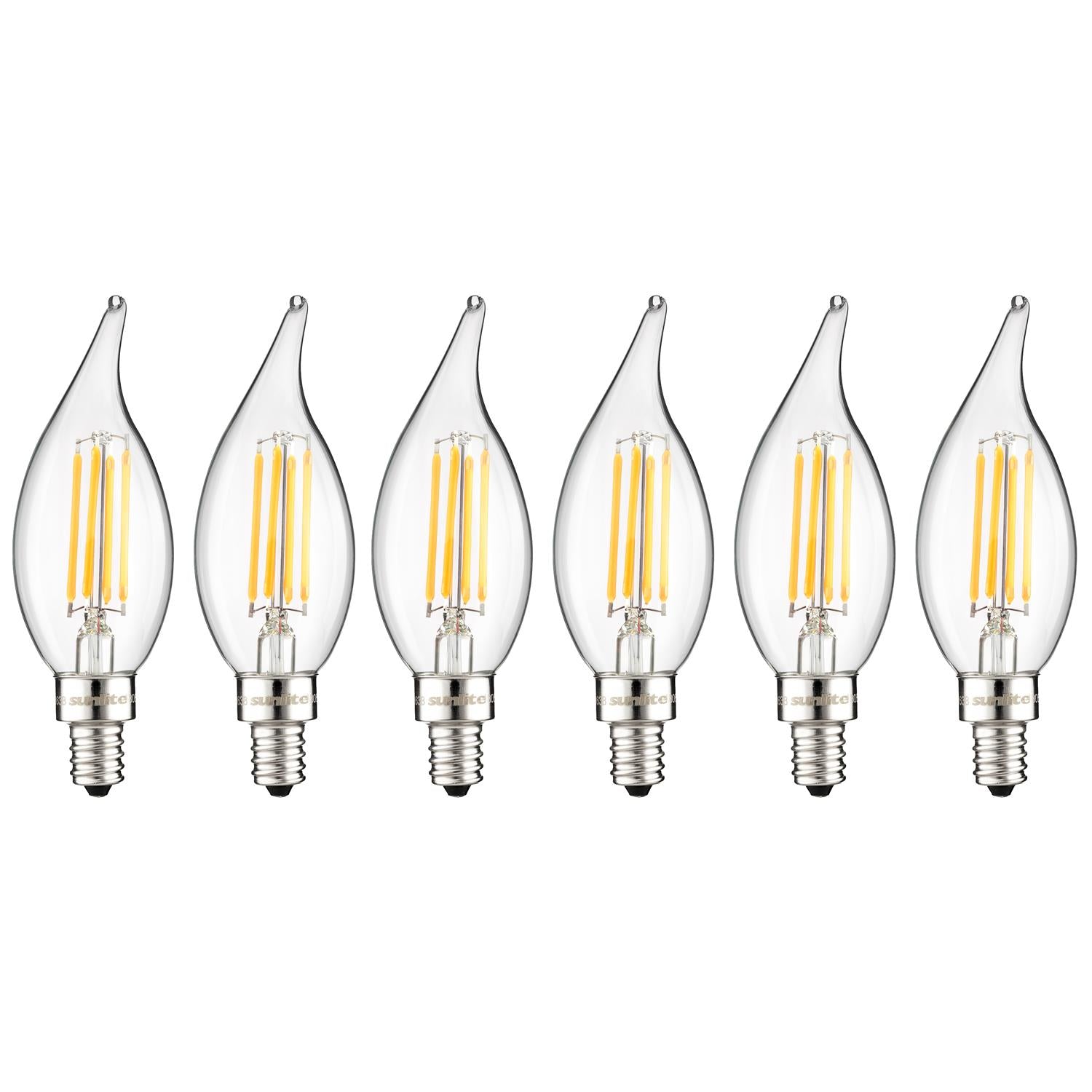 Sunlite LED Vintage Chandelier 4W (40W Equivalent) Light Bulb Candelabra (E12) Base, Warm White - Cheap-Us