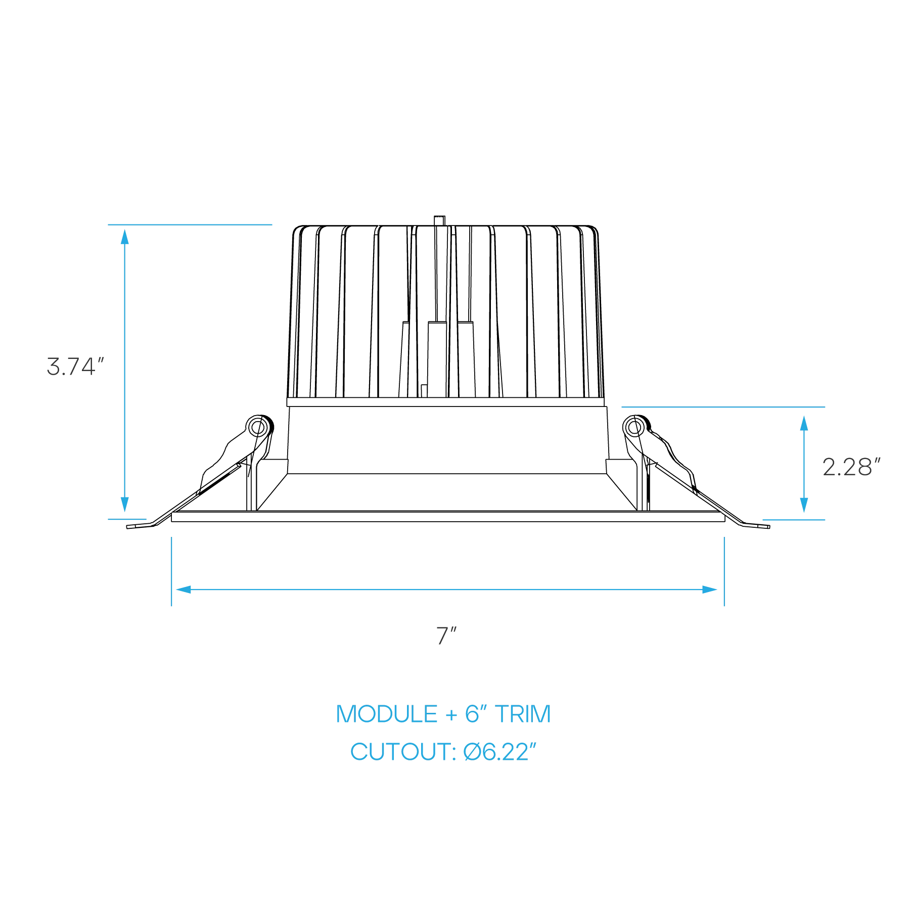 Luxrite 6 Inch Round Trim Replacement - Black Finish (LR24998) - Cheap-Us