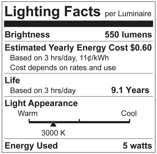 Luxrite LED T9 Filament Tubular Light Bulb, E26 Medium Base, 5W, 3000K - Soft White, 550 Lumens, 80 CRI, Clear Finish, Dimmable (LR21654) - Cheap-Us