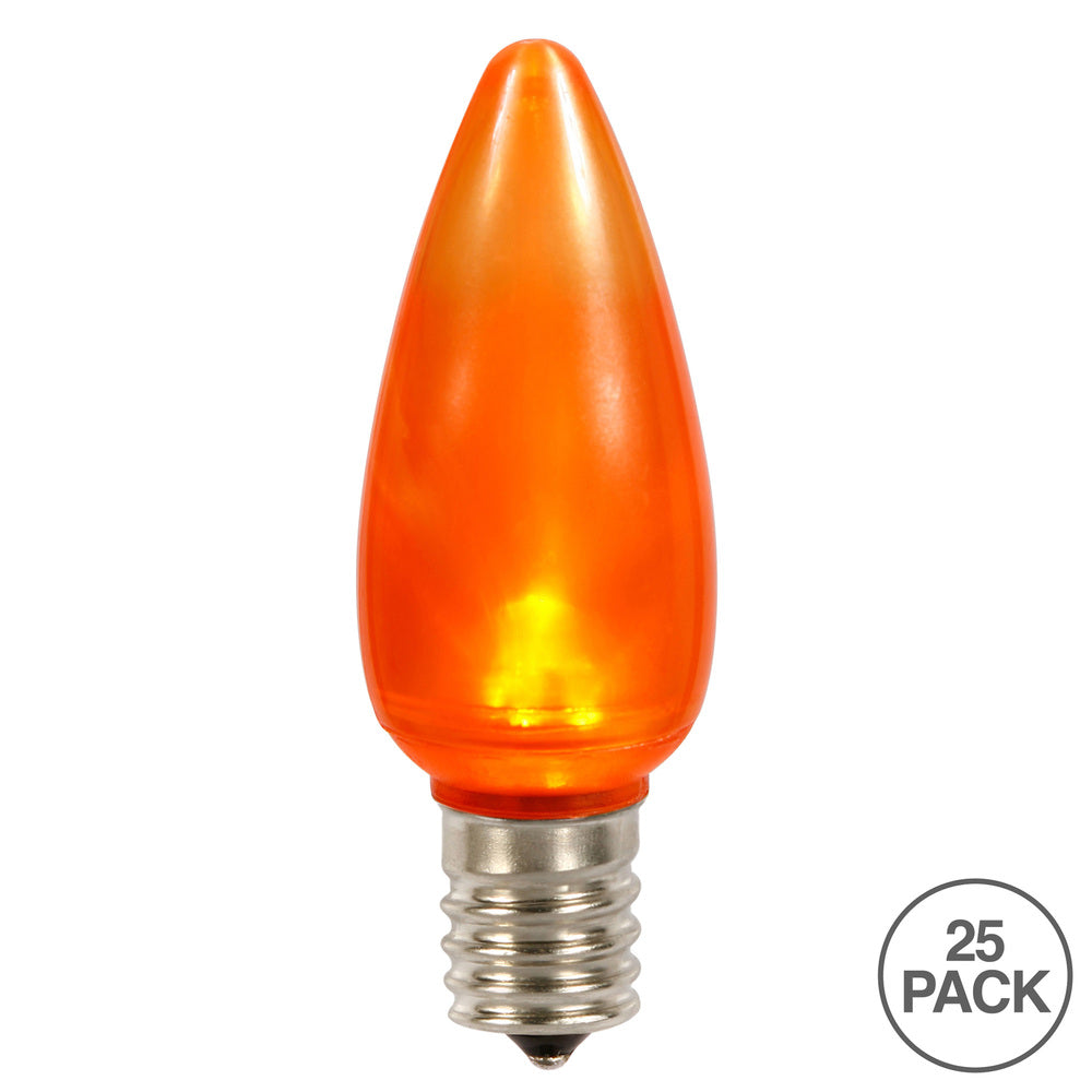 Vickerman C9 Ceramic LED Orange Twinkle Bulb  Nickel Base 120V .6 Watts 25 Bulbs per Pack - Cheap-Us