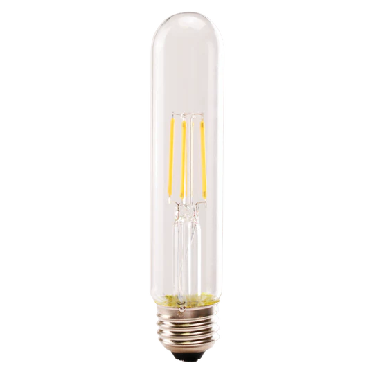 Luxrite LED T9 Filament Tubular Light Bulb, E26 Medium Base, 5W, 3000K - Soft White, 550 Lumens, 80 CRI, Clear Finish, Dimmable (LR21654) - Cheap-Us
