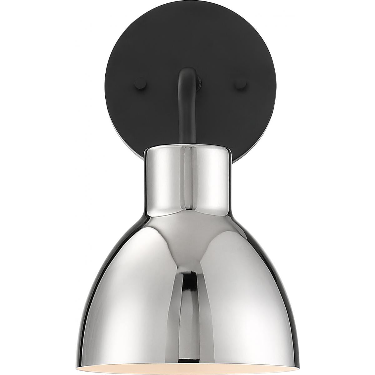 60-6771 SLOAN 1 LIGHT VANITY Sloan - 1 Light Vanity- Matte Black and Polished Nickel Finish - Cheap-Us