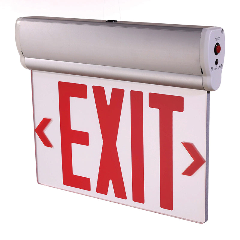 Westgate Edge-Lit Exit Sign Double Face Panel Only For Single Face Conversion Red Letters, LED Exit & Emergency Lighting - Cheap-Us