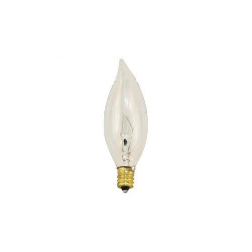 Bulbrite KR10CFC/25 10 Watt  Krystal Touch Dimmable Krypton CA8 Flame Tip Chandelier Bulb, Candelabra Base, Clear - Cheap-Us