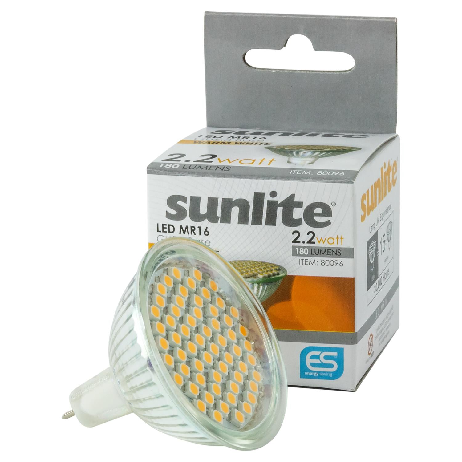Sunlite LED MR16 Mini Reflector 2.2W (25WW Equivalent) Light Bulb (GU5.3) Base, Warm White - Cheap-Us