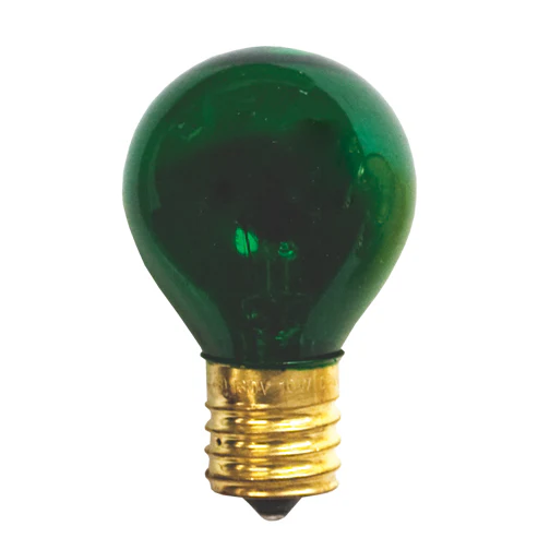 Bulbrite 10S11TG 10W Dimmable S11 Night Light Replacement Bulb, Intermediate Base, Transparent Green - Cheap-Us