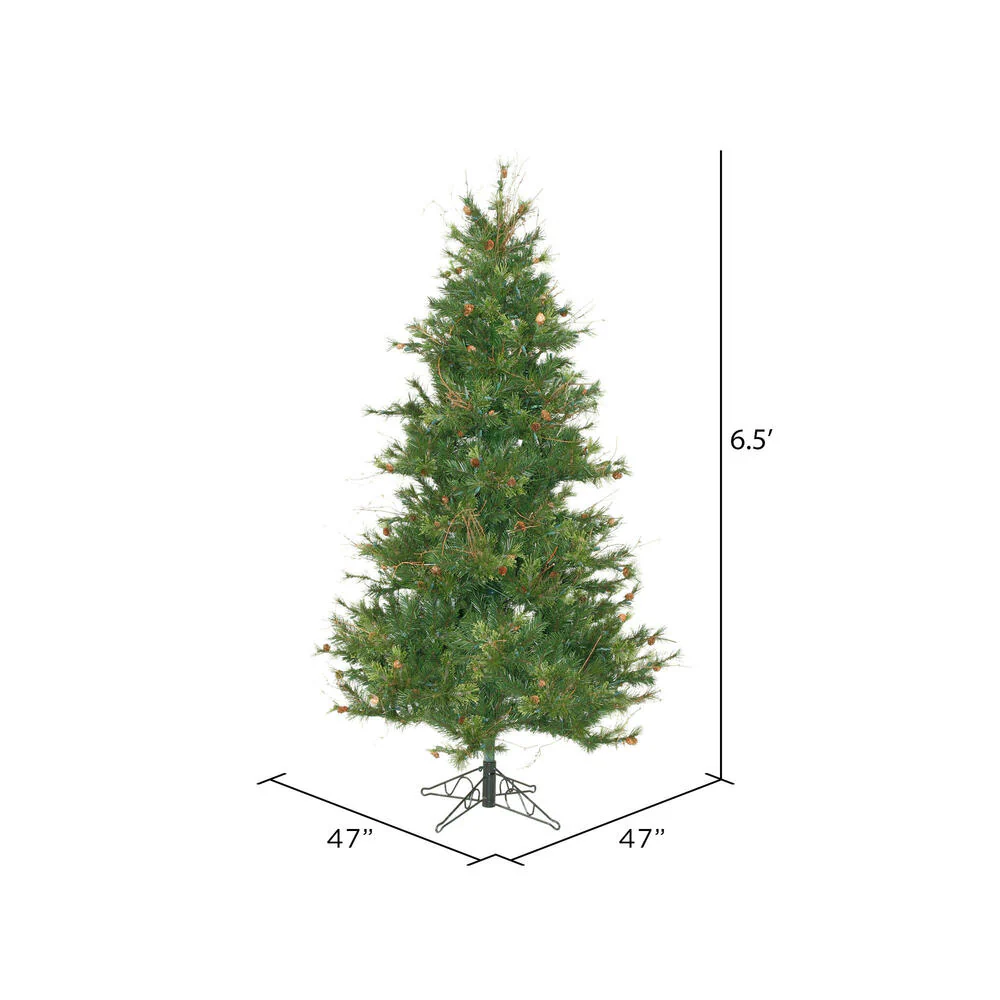 Vickerman 6.5' Mixed Country Pine Slim Artificial Christmas Tree Unlit - Cheap-Us