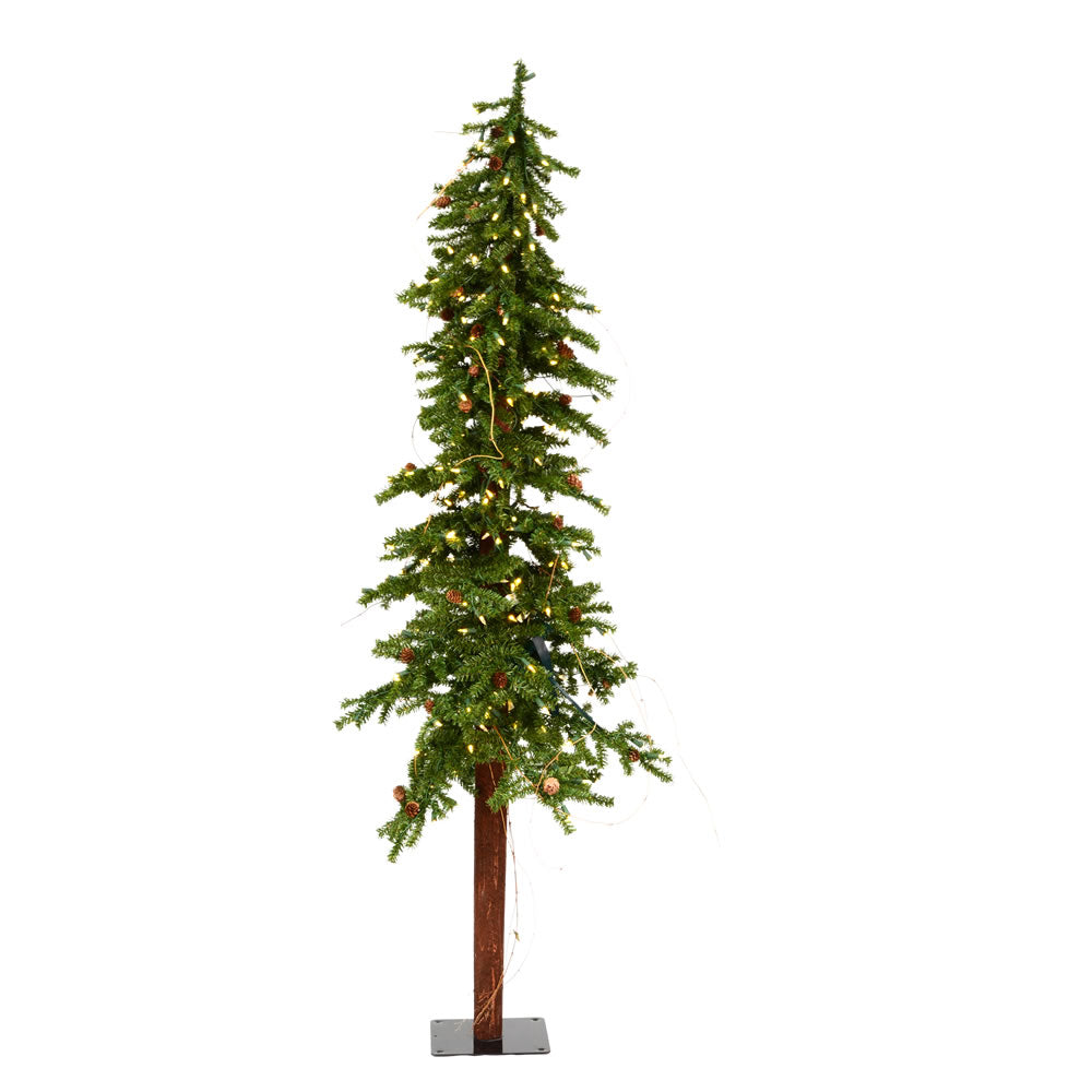 Vickerman 7' Alpine Artificial Christmas Tree Warm White Dura-lit LED Lights - Cheap-Us