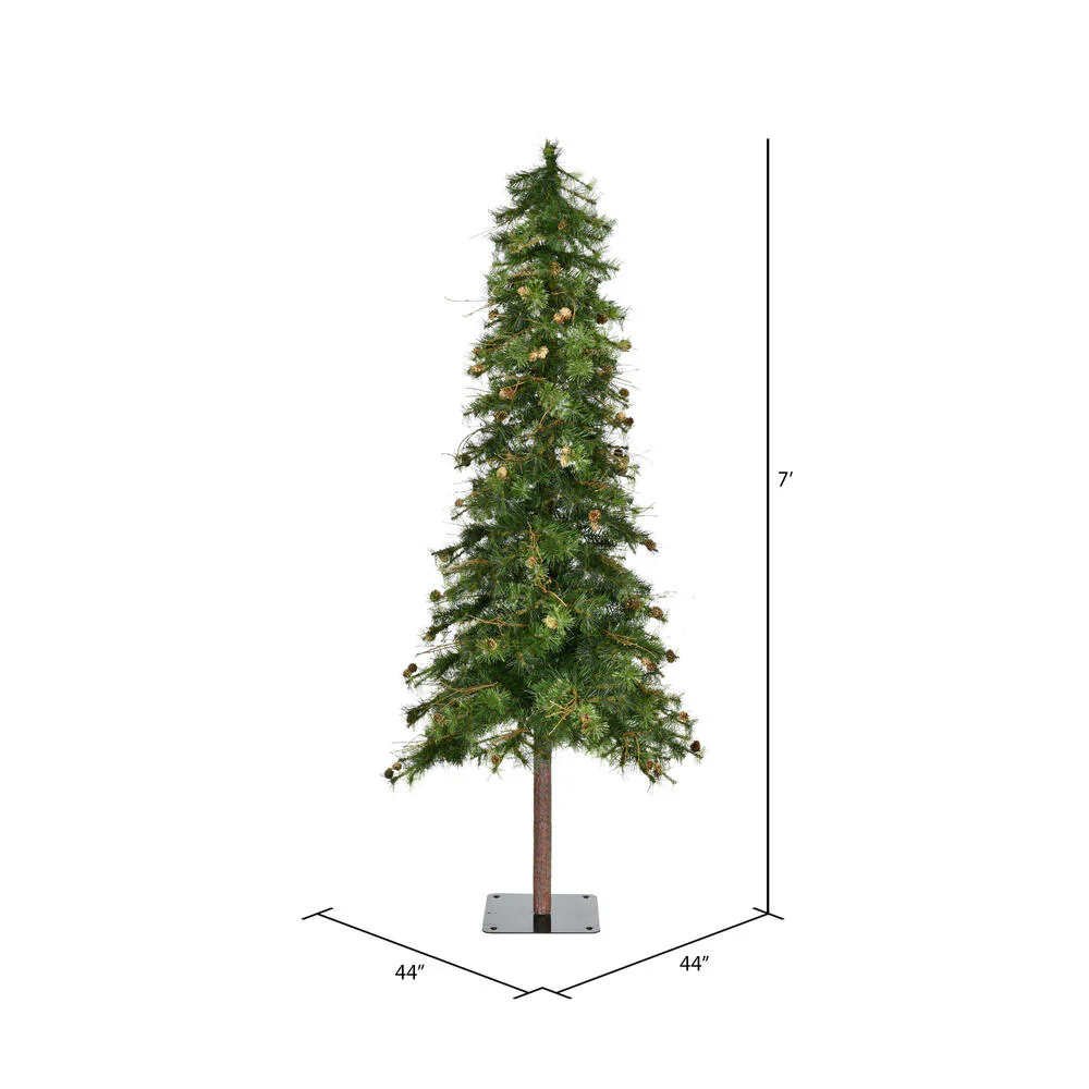 Vickerman 7' Mixed Country Alpine Artificial Christmas Tree Unlit - Cheap-Us