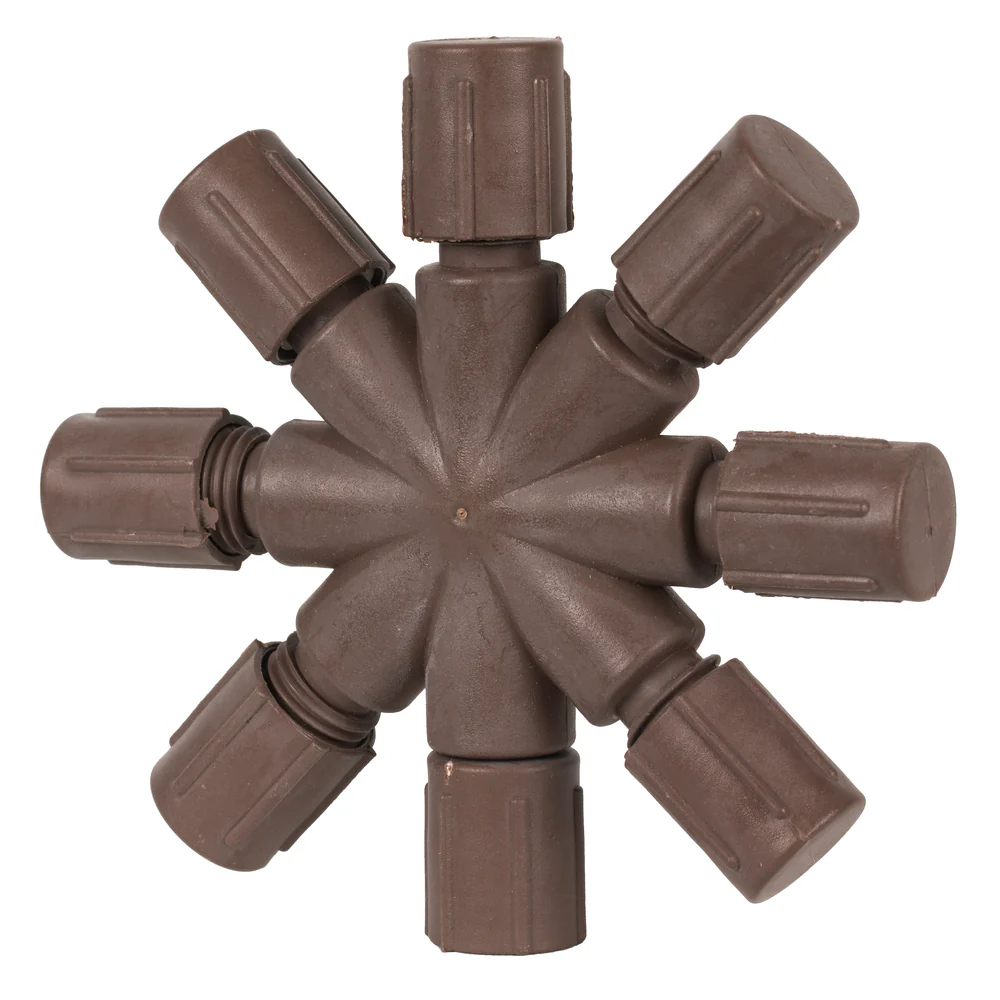 Vickerman Single Mold LED Set Brown Coaxial 8-Way Splitter 2/Bag CSA/us Listed. - Cheap-Us