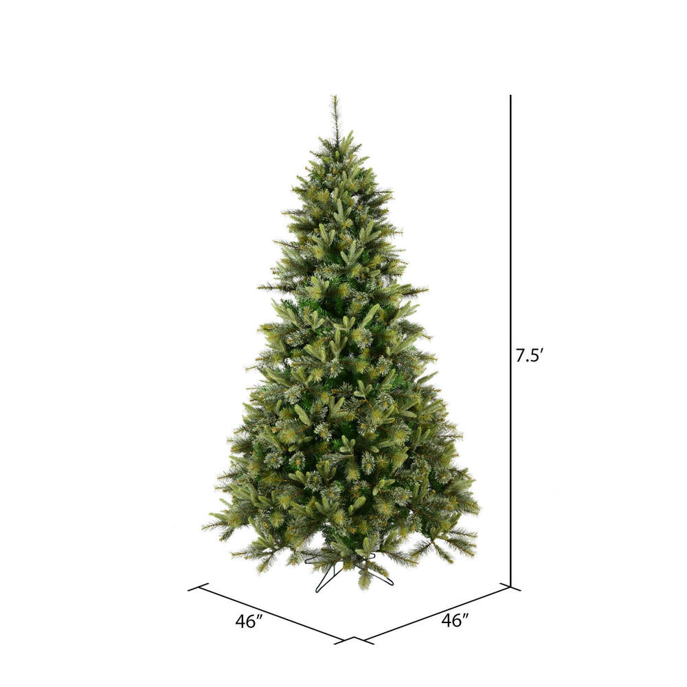 Vickerman 7.5' Cashmere Slim Artificial Christmas Tree Multi-Colored Dura-Lit® LED Lights - Cheap-Us