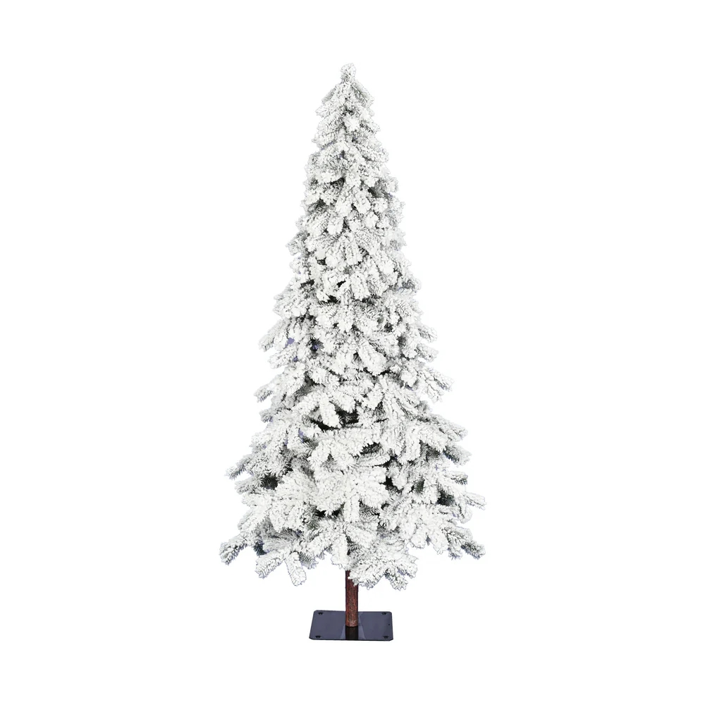 Vickerman 7' Flocked Spruce Artificial Christmas Tree Unlit - Cheap-Us