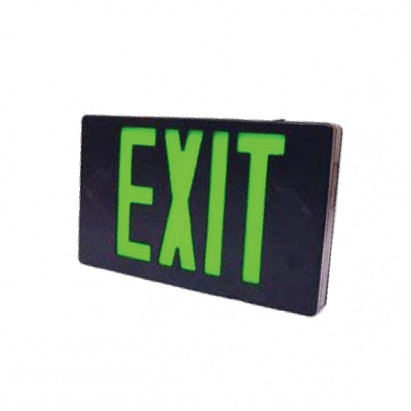 Westgate Thin Die Cast, Sf, Green, Battery Backup, Black Face, Black Body, LED Exit & Emergency Lighting - Cheap-Us