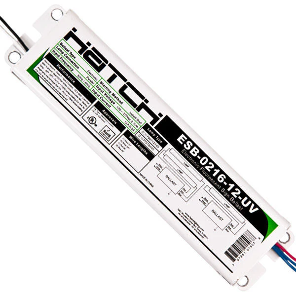 Electronic Sign Ballast - 2-16 ft. Total Lamp Length - (1-2 Lamps) 120/277 Volt - Hatch ESB-0216-12-UV - Cheap-Us