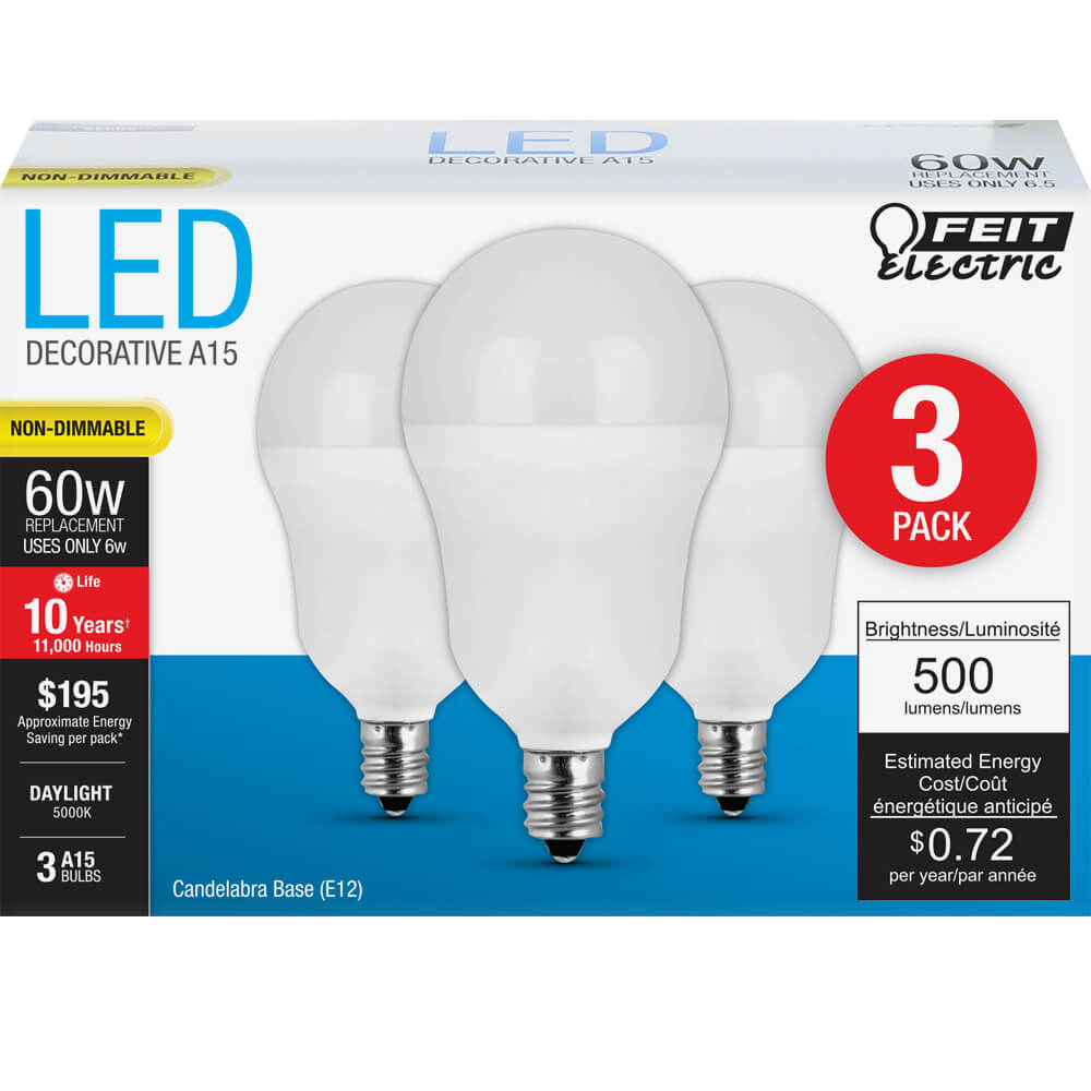 500 Lumen 5000K Non-Dimmable A15 LED - Cheap-Us