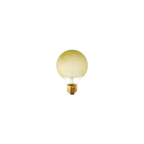 Bulbrite 40G25/ICE Crystal Collection 40 Watt Incandescent G25 Globe, Ice Finish, Medium Base, Amber - Cheap-Us