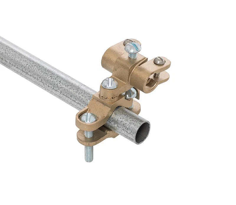 Westgate Double Attachment Ground Clamp 360D Swivle For Armor Wire #8, 6, 4, Pipe Size: 1/2