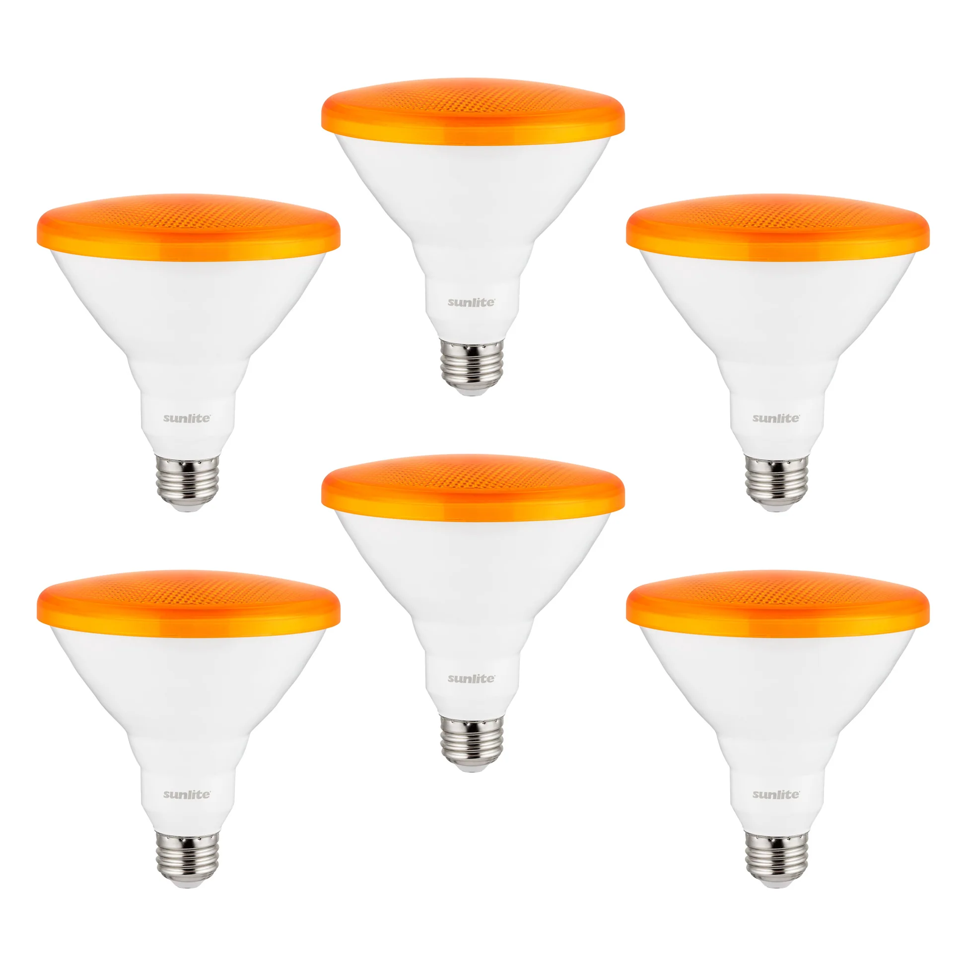 Sunlite LED PAR38 Orange Floodlight Bulb, 8W (25W Equivalent), Medium (E26) Base, Indoor, Outdoor, Wet Location, Turtle Safe and Wildlife Friendly, 25,000 Hour Lifespan, UL Listed - Cheap-Us