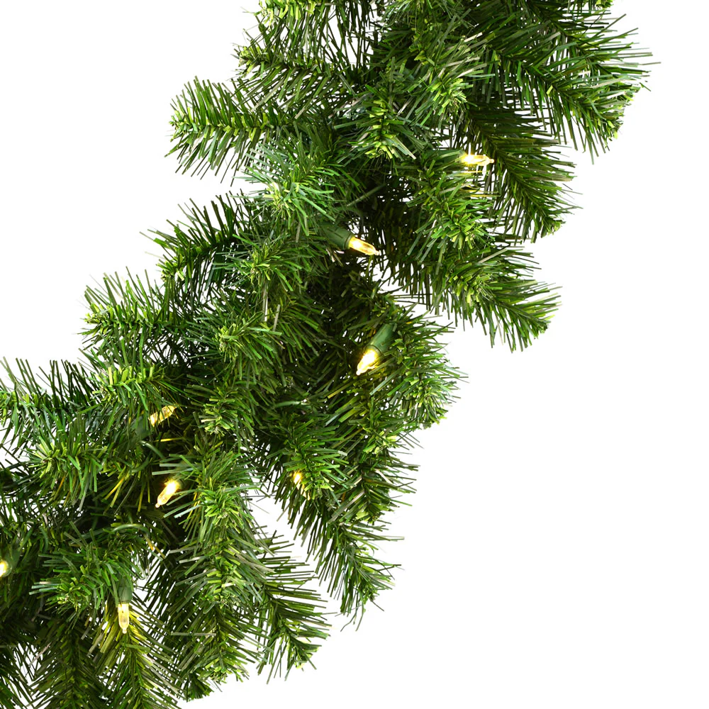 Vickerman 9' Douglas Fir Artificial Christmas Garland Warm White LED Lights - Cheap-Us