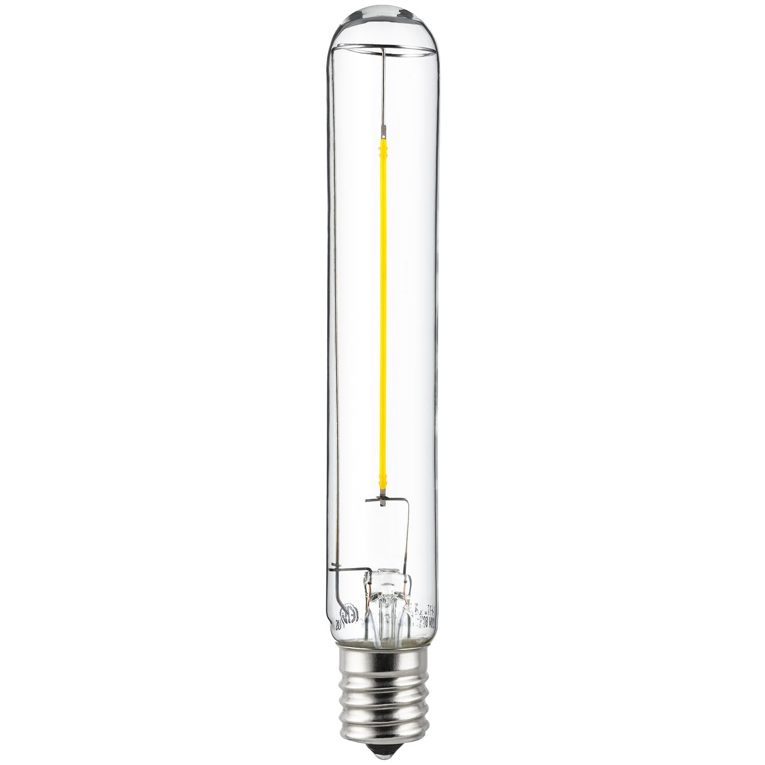 Sunlite 81074 LED Filament T6 Tube 2-Watt (25 Watt Equivalent) Clear Light Bulb, 2700K - Warm White - Cheap-Us