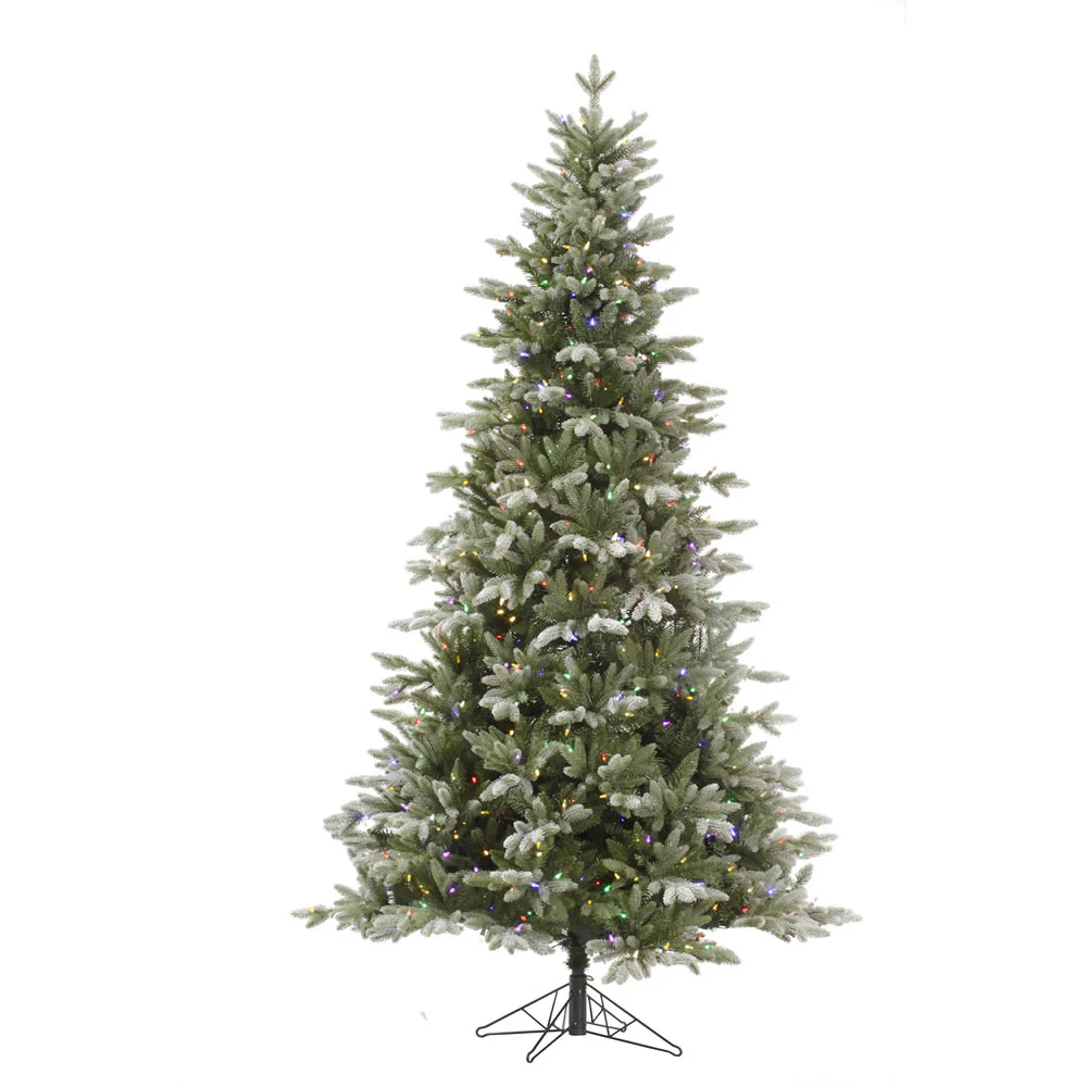 Vickerman 4.5' Frosted Balsam Fir Artificial Christmas Tree Multi-Colored Dura-Lit® LED Lights - Cheap-Us
