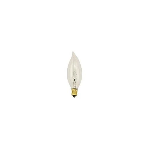 Bulbrite KR25CFC/32 25 Watt  Krystal Touch Dimmable Krypton CA10 Flame Tip Chandelier Bulb, Candelabra Base, Clear - Cheap-Us