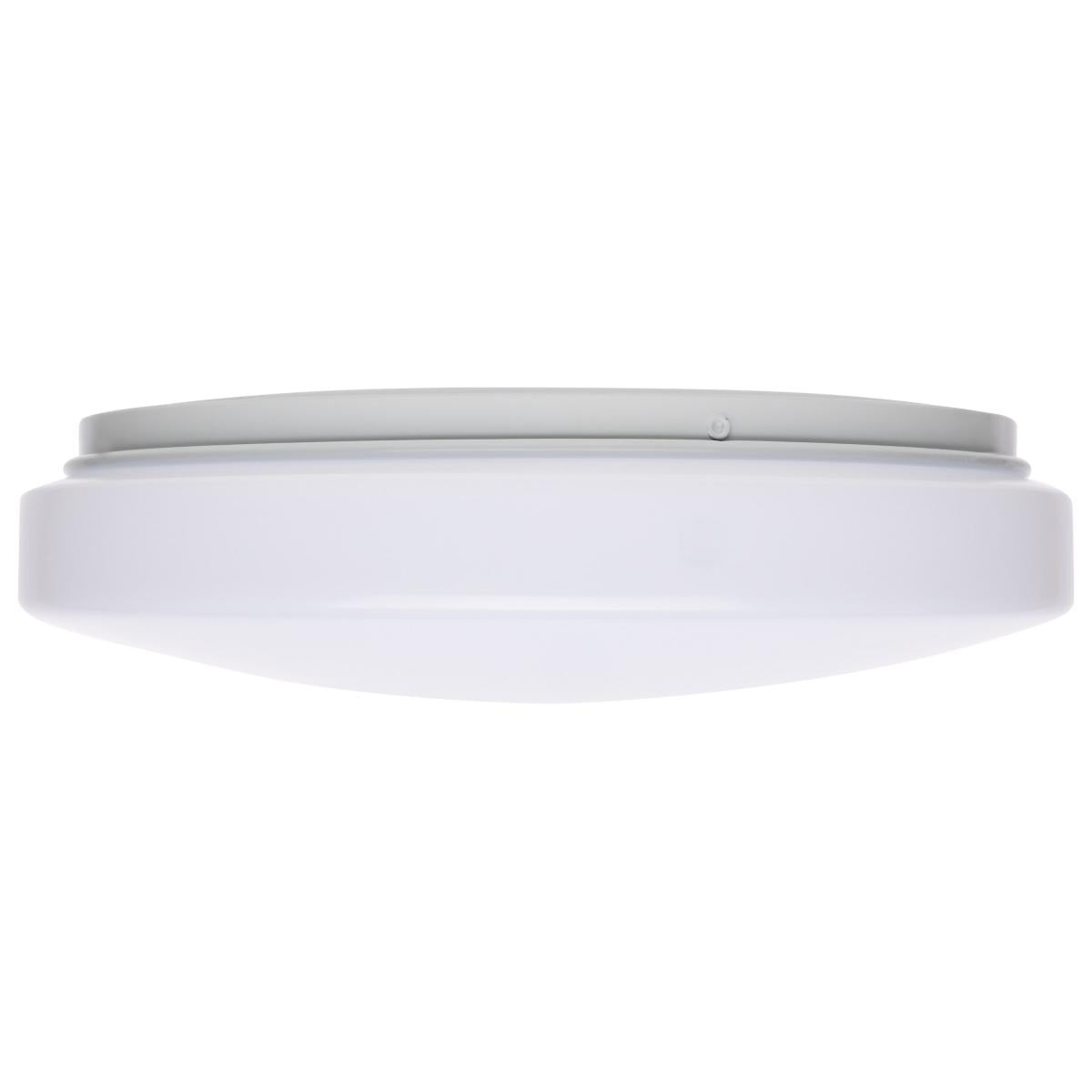 Satco Nuvo LED 11/14/19-inch Acrylic Round/Square Flush Mount Fixture White Finish. Adjustable Color W/ Sensor. CCT Selectable - Cheap-Us