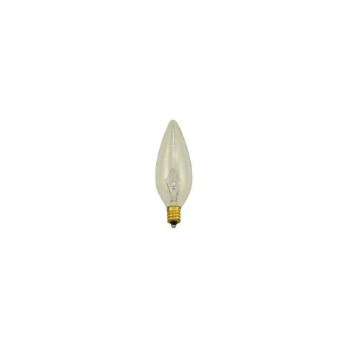 Bulbrite KR25CTC/25 25 Watt  Krystal Touch Dimmable Krypton B8 Torpedo Chandelier Bulb, Candelabra Base, Clear - Cheap-Us