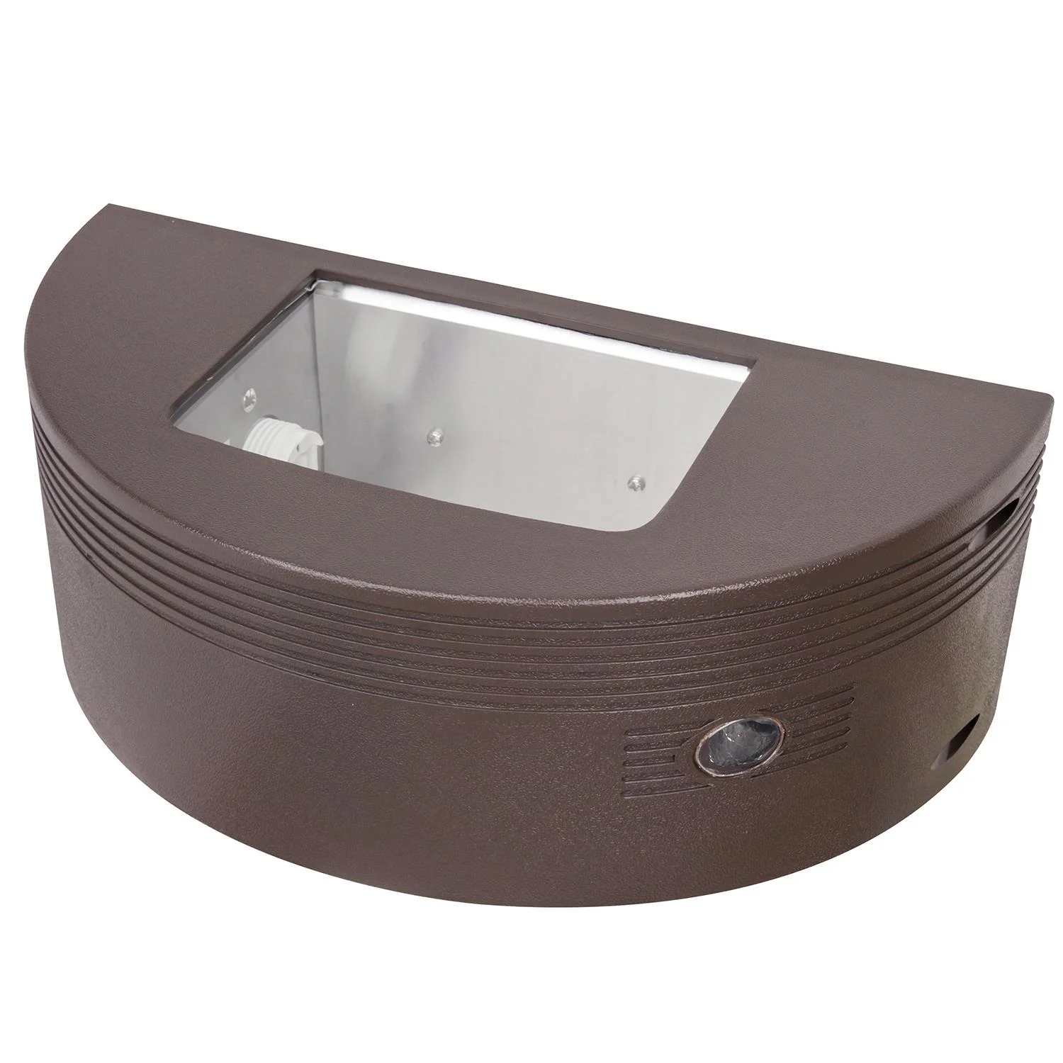 Sunlite 42 Watt Energy Saving Fluorescent Dual Directional Half Moon Outdoor Wall Sconce with Photocontrol, Bronze Powder Finish, Clear Tempered Glass, Multi-Volt - Cheap-Us