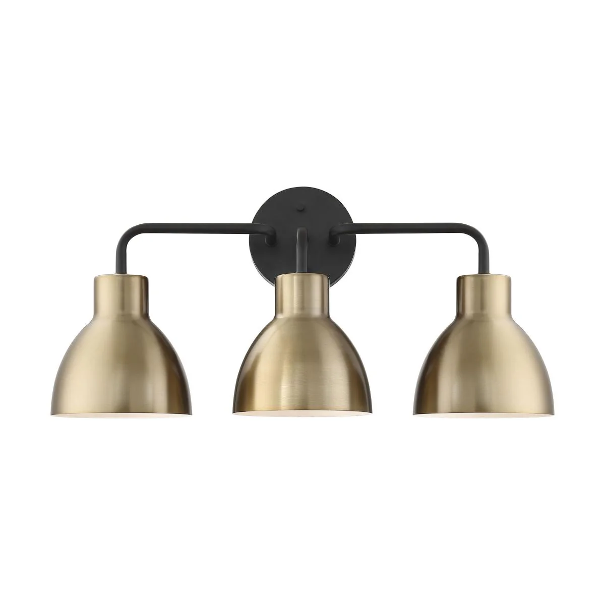 60-6793 SLOAN 3 LIGHT VANITY Sloan - 3 Light Vanity - Matte Black and Burnished Brass Finish - Cheap-Us