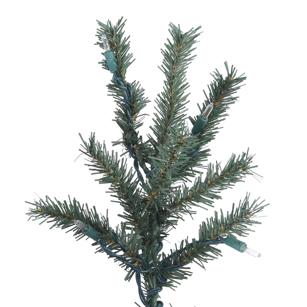 Vickerman 7' Natural Bark Alpine Artificial Christmas Tree Warm White Dura-lit LED Lights - Cheap-Us
