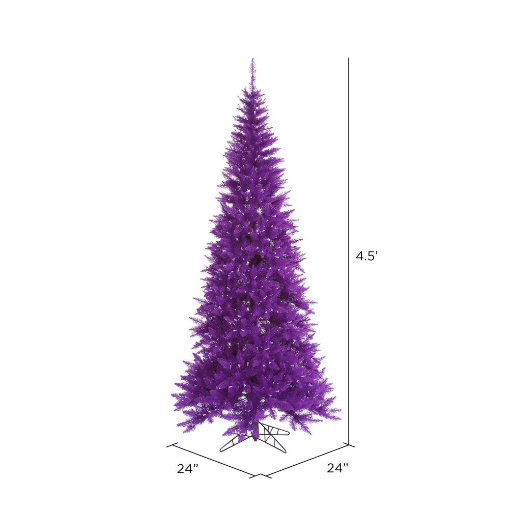 Vickerman 4.5' Purple Fir Slim Artificial Christmas Tree Unlit - Cheap-Us
