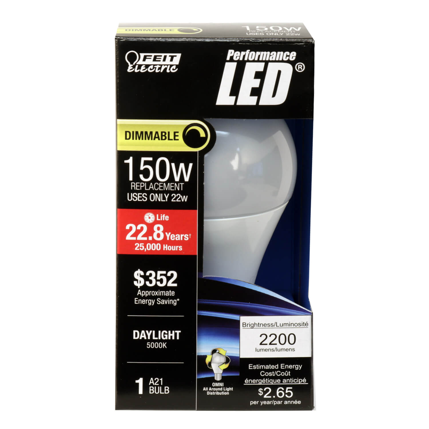 2200 Lumen 5000K Dimmable LED - Cheap-Us