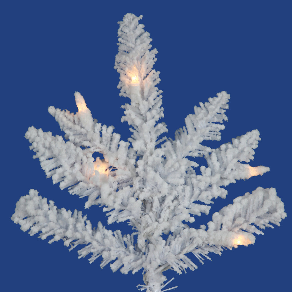 Vickerman 14' Flocked White Spruce Artificial Christmas Tree Unlit - Cheap-Us