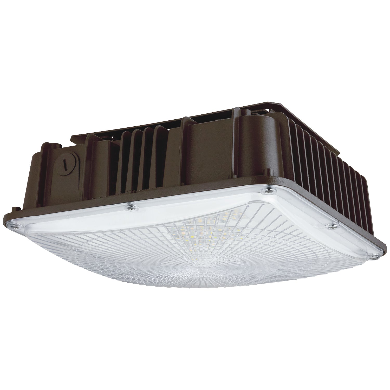 Sunlite 88129 LED Outdoor Canopy Light Fixture, 30W/40W/60W, 7800 Lumens, 30K/40K/50K, 80 CRI, ETL Listed, Bronze, for Commercial & Industrial Use - Cheap-Us
