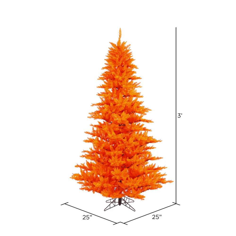 Vickerman 3' Orange Fir Artificial Christmas Tree Unlit - Cheap-Us