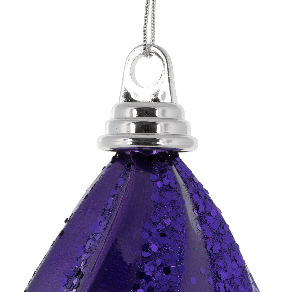 Vickerman 8'' Plum Glitter Swirl Drop Christmas Ornament - Cheap-Us