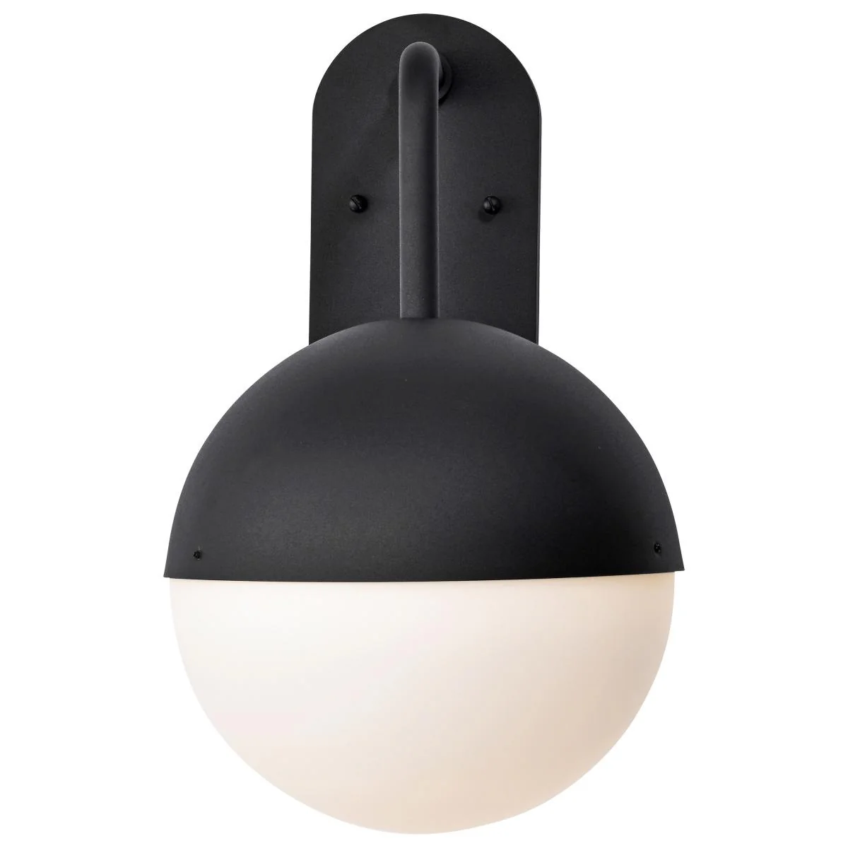 62-1617 ATMOSPHERE 10W LED LG WL LANT Atmosphere; 10W LED; Large Wall Lantern; Matte Black with White Opal Glass - Cheap-Us