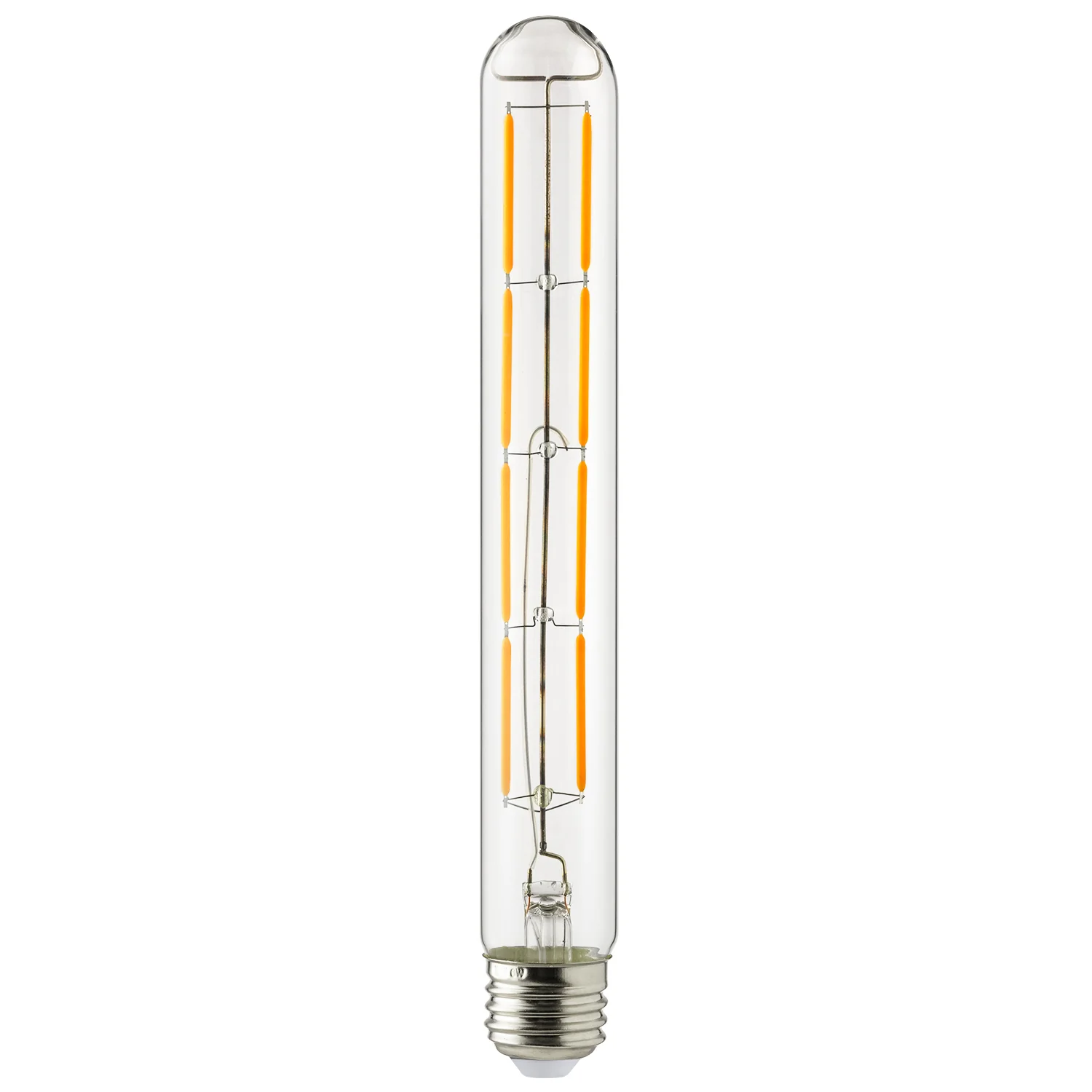 Sunlite LED Filament T10 Tubular Light Bulb, 6 Watts (60W Equivalent), 570 Lumens, Medium E26 Base, 120 Volts, Dimmable, 90 CRI, UL Listed, Title-20 Compliant, 2200K Amber - Cheap-Us