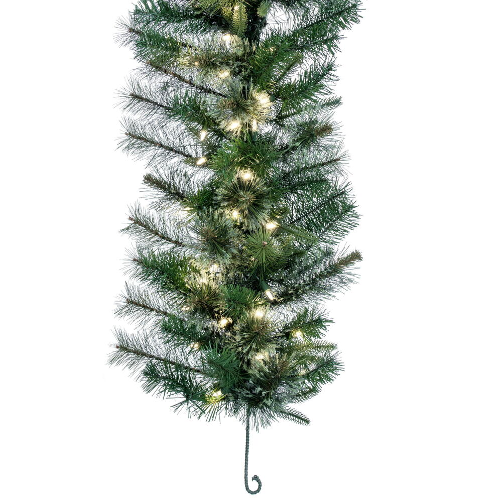 Vickerman 9' Cashmere Artificial Christmas Garland with Warm White Dura-lit LED Lights - Cheap-Us