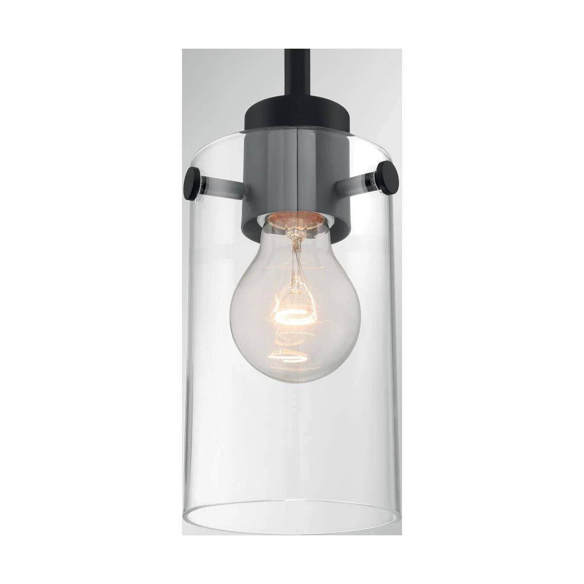 60-7270 SOMMERSET 1 LIGHT MINI PENDANT Sommerset - 1 Light Mini Pendant with Clear Glass - Matte Black Finish - Cheap-Us